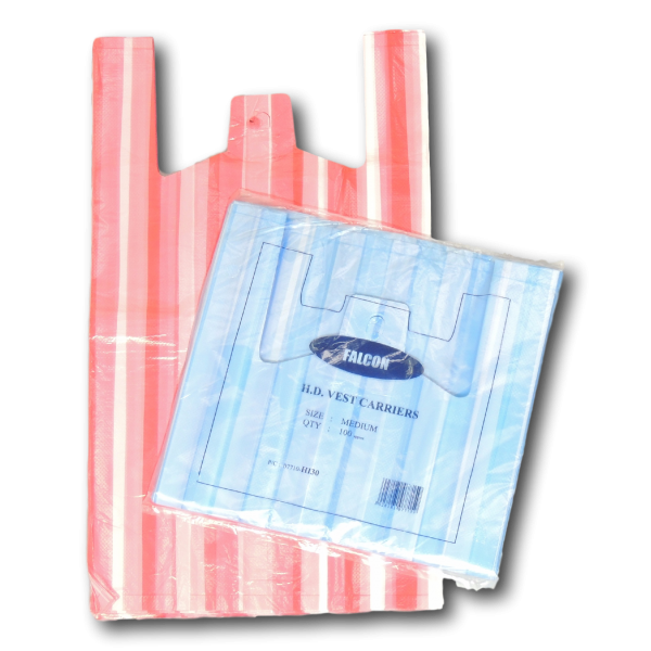 Candy Striped Plastic Carrier Bag 11x17x21 10 Micron (Light Strength) x  2000pcs - My Carrier Bag for Plastic Carrier Bags and General Packaging  Supplies