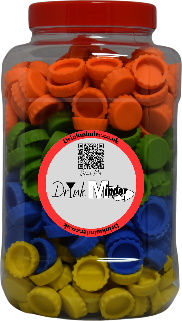 DrinkMinder Tub - 400 Silicone Bottle Tops